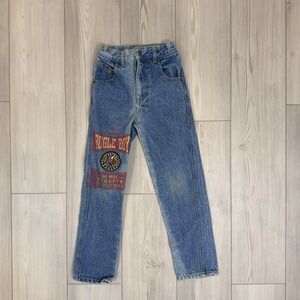 Boys Bugle Boy Size 8S‎ W-22 Denim Graphic Jeans 21x23